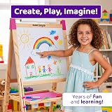 Blue Squid 3-in-1 Art Easel with Paper Rolls Magnetic Boards view 4