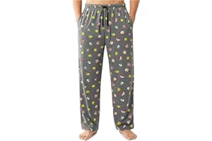 Super Mario Pajama Pants For Men, Loung Pants with Pockets, Relaxed Summer Pjs with Drawstring, Gamer Gifts for Men