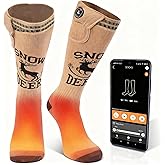 SNOW DEER Hunting Heated Socks with App Control for Men Women, Rechargeable Electric Heating Warm Sock for Motorcycle Hunting Ski Hiking Cold Winter Work