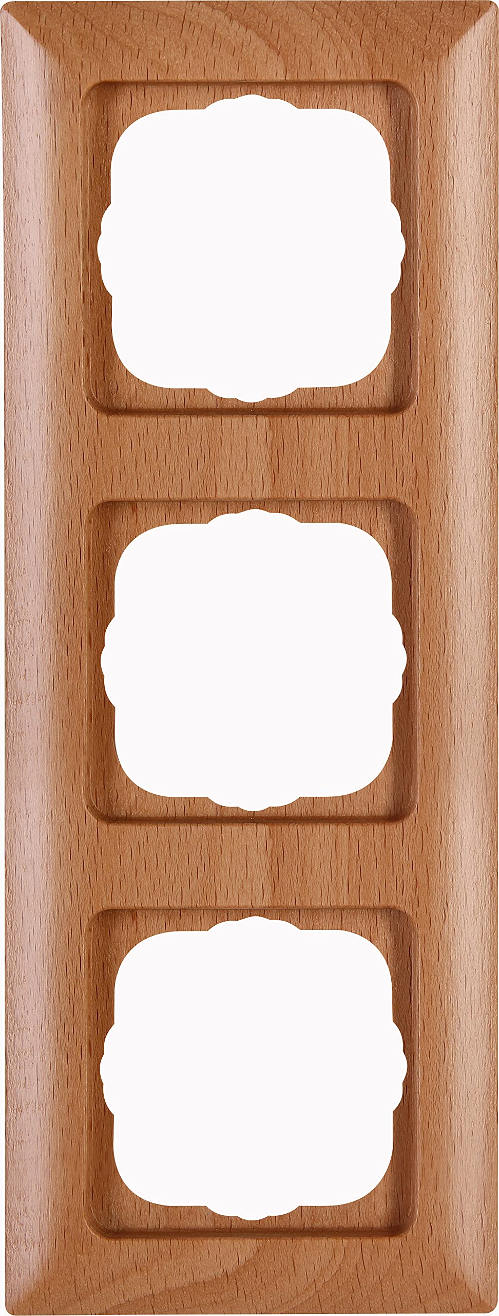 Kopp 306731008 Abdeckrahmen 3-fach Buchenholz Cover No. Triple Beech, Colour