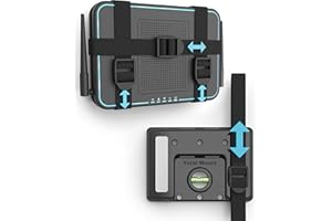 TotalMount Universal Mount for Electronics – Adjustable Strap Wall Mount for Your Router, Wireless System, Cable Modem, DVR, Xbox, PlayStation, and More (Black, Professional Shelf)