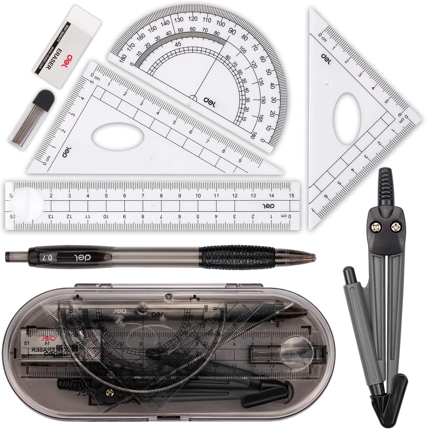 MUSCCCM Compass Set, Compass für Geometrie Math Geometry Kit 8 Stück