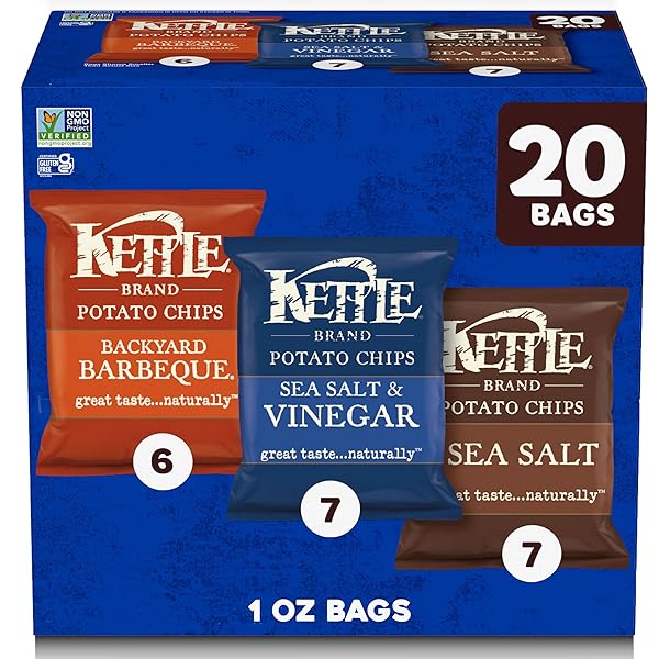 KETTLE BRAND POTATO CHIPS VARIETY PACK, 1 OZ, 20 CT