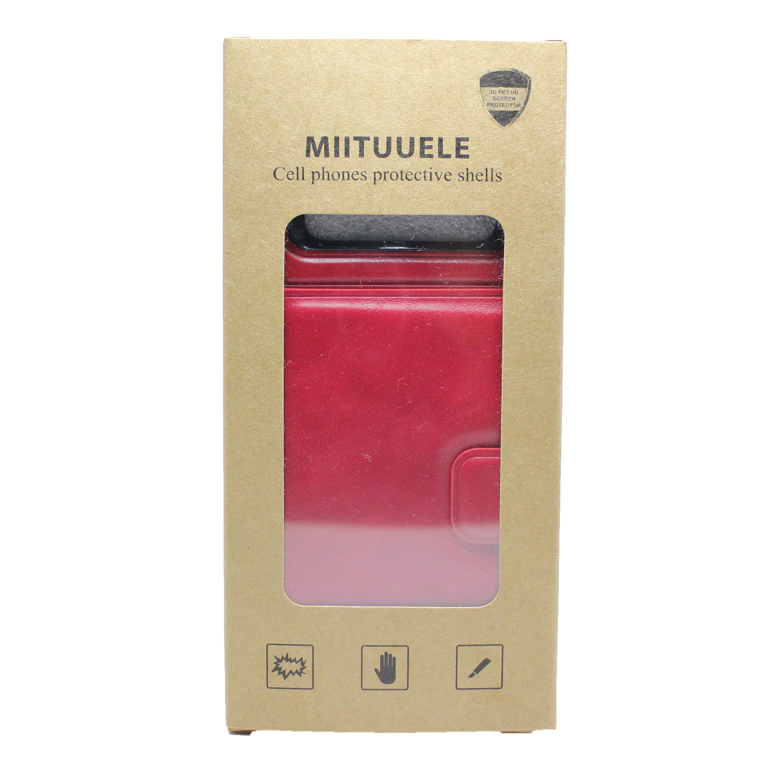 iPhone XR Case, Wallet Card Slots Holders Kickstand Flip Cover Bumper PU Leather TPU Rubber Hard Magnetic Slim Shockproof Durable Shockproof Protective Case Cover Competable with iPhone XR (Red)