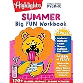 Summer Big Fun Workbook Bridging Grades P &amp; K: Prep for Kindergarten Summer Activity Book, PreK to Kindergarten Summer Workbook with Alphabet, Numbers, Colors and More (Highlights Summer Learning)