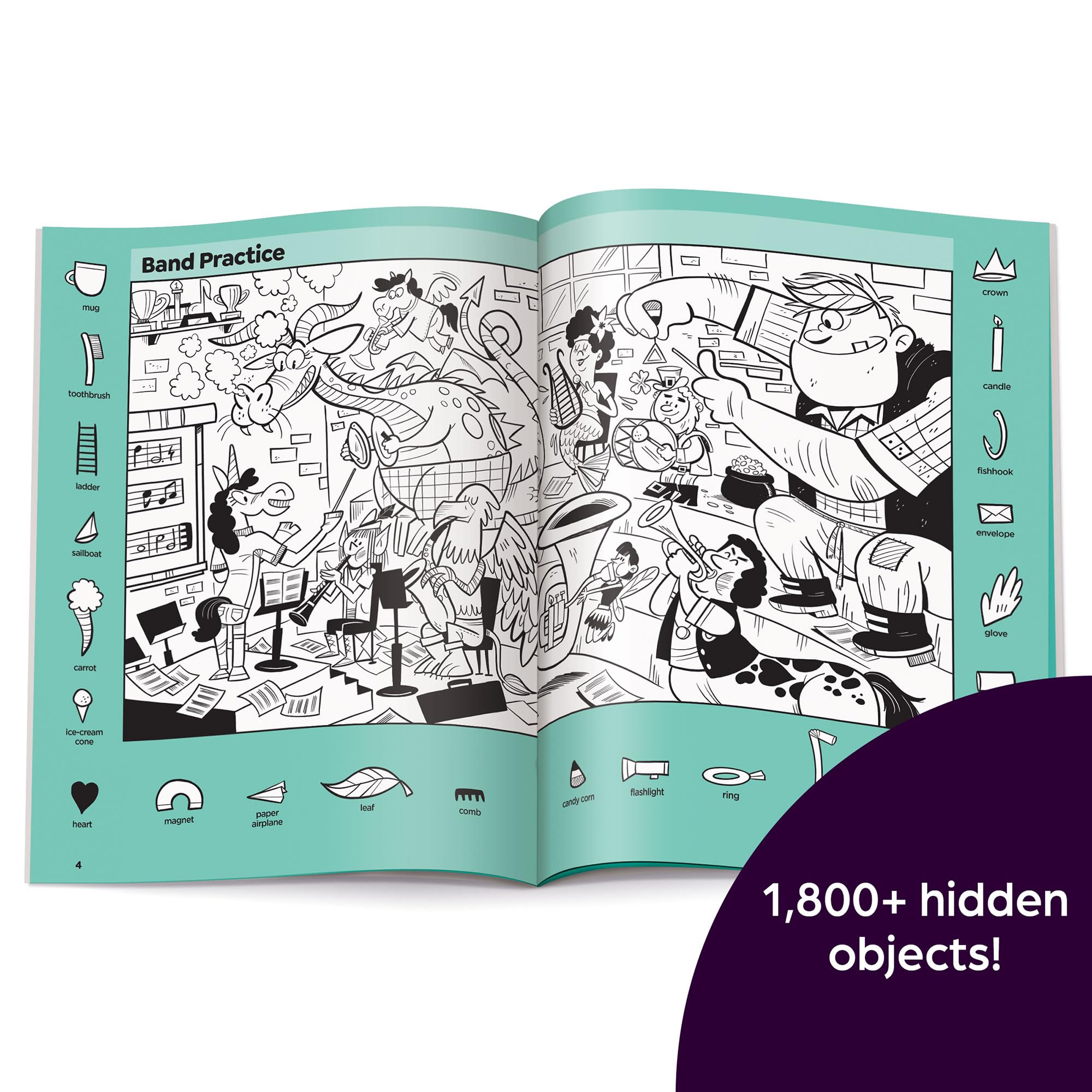 Enchanted Fantasy Puzzles: Find Over 1,800 Hidden Objects within this Fairy Tale Puzzle Book with Dragons, Fairies and Magical Creatures (Highlights Hidden Pictures)