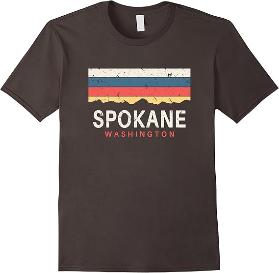 Spokane Washington T Shirt Vintage WA Gifts Souvenirs Clothing