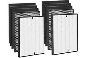 10-Pack Amboseli Replacement Filters Compatible 3000 Air Purifi-er, 3000,3000M, 3000Pro Air Purifi-er,2 air filter, 2 Activated Carbn and 6 Extra Carbn Pre-Filters