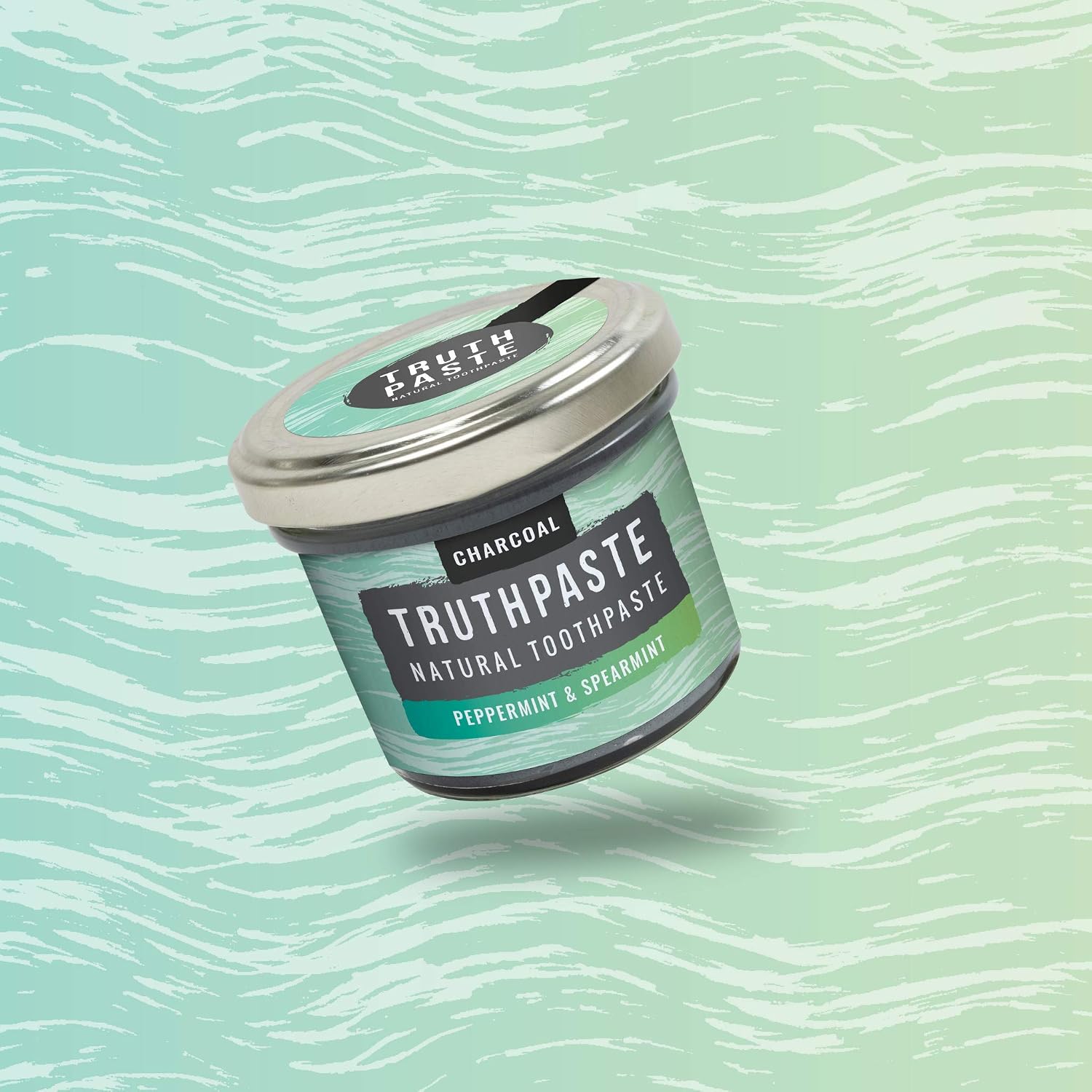 TRUTHPASTE Charcoal whitening natural zero waste toothpaste (Peppermint & Spearmint 100ml) Eco friendly & plastic free with Coconut & Aloe Vera. Fluoride Free - Image 3