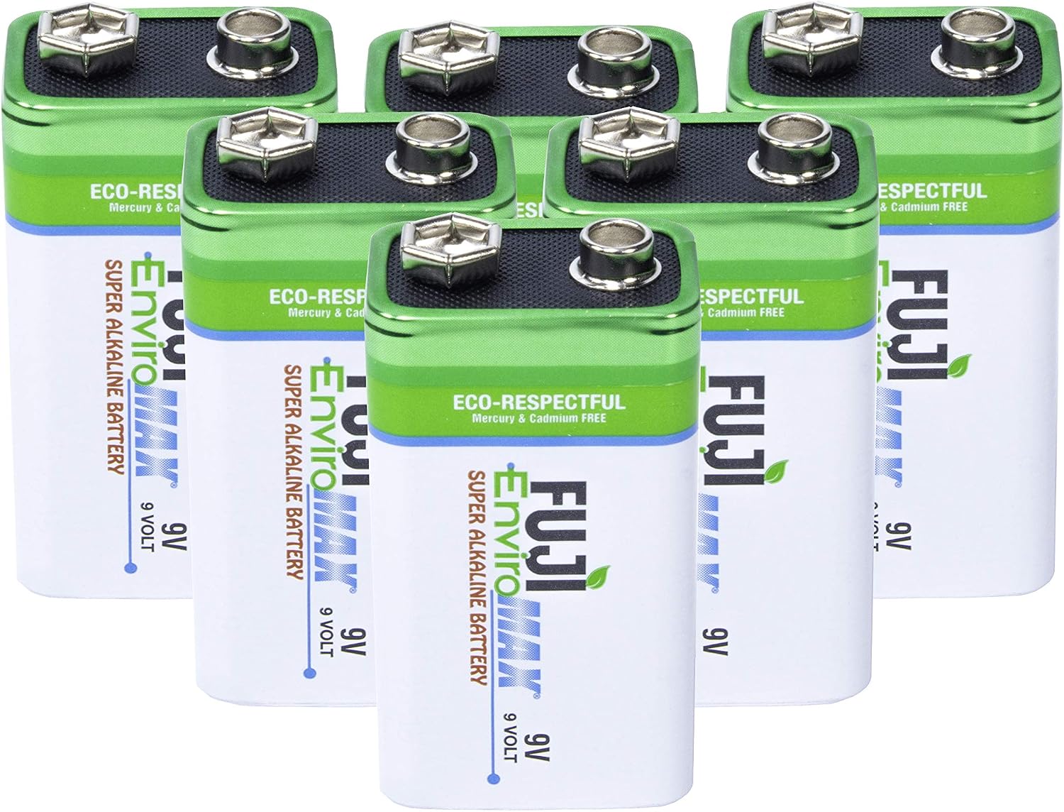 Fuji Enviromax Super Alkaline 9V Batteries, No Harmful PVC & Heavy Metals Used, Long Lasting