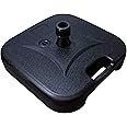 LOKATSE HOME Patio Outdoor Umbrella Base Stand Weight, Plastic Square Base Water Filled for Patio Umbrellas (Black)