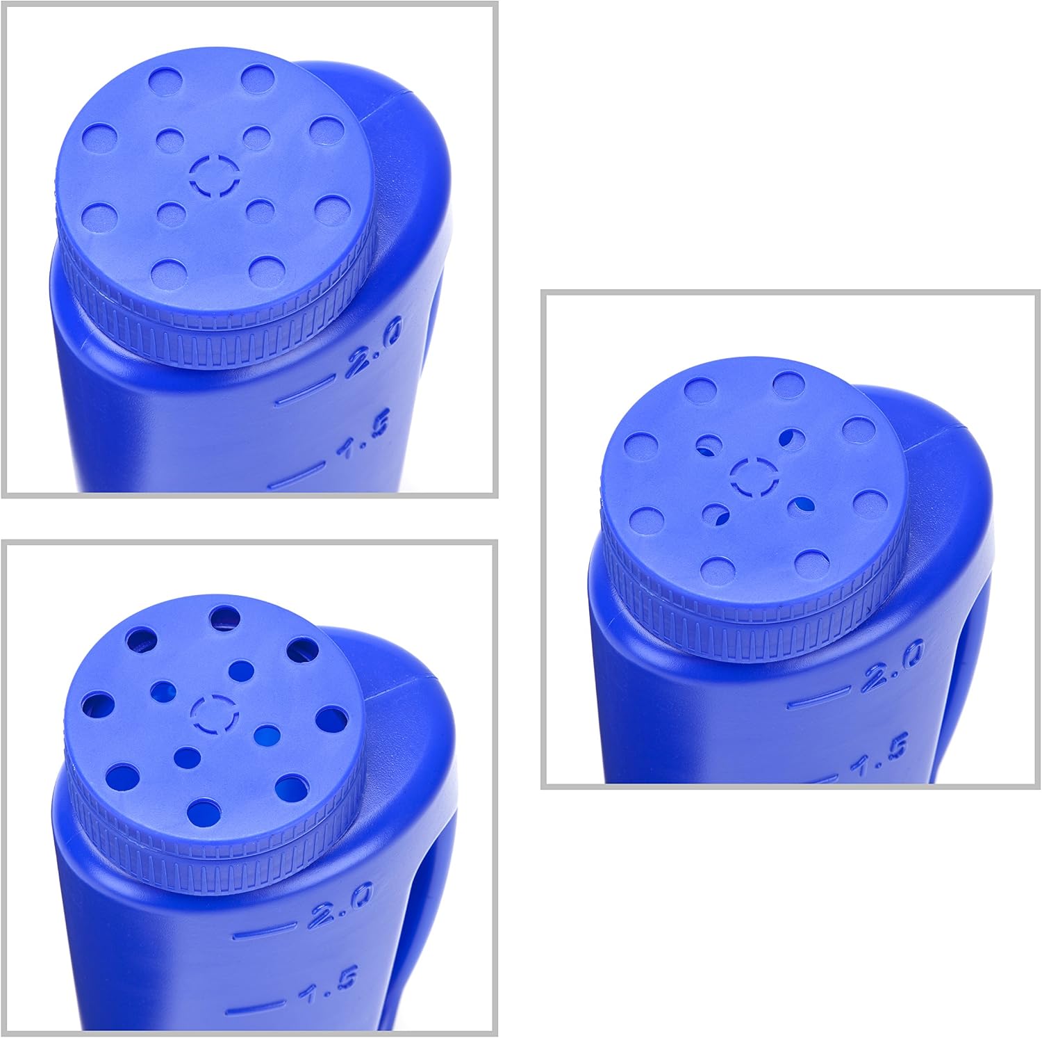 Katai - 2L Hand Held Spreader in Blue. Adjustable Hole Size for Seed Fertiliser, Salt to Deice or any size Granule Complete with Scoop - Image 4