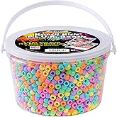 The Beadery - Kandi Kids Bucket, Confetti Multi - 1.5 Lbs Beads, Cord, Needles - 6500375