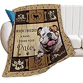 English Bulldog Blanket Frenchie Bulldog Decor Throw Blankets Soft Cozy Fuzzy Plush Fleece Flannel Lightweight Stuff Blanket Gifts for Dog Lovers Boys Girls Women Men Kids for Bedding Sofa 40"X50"