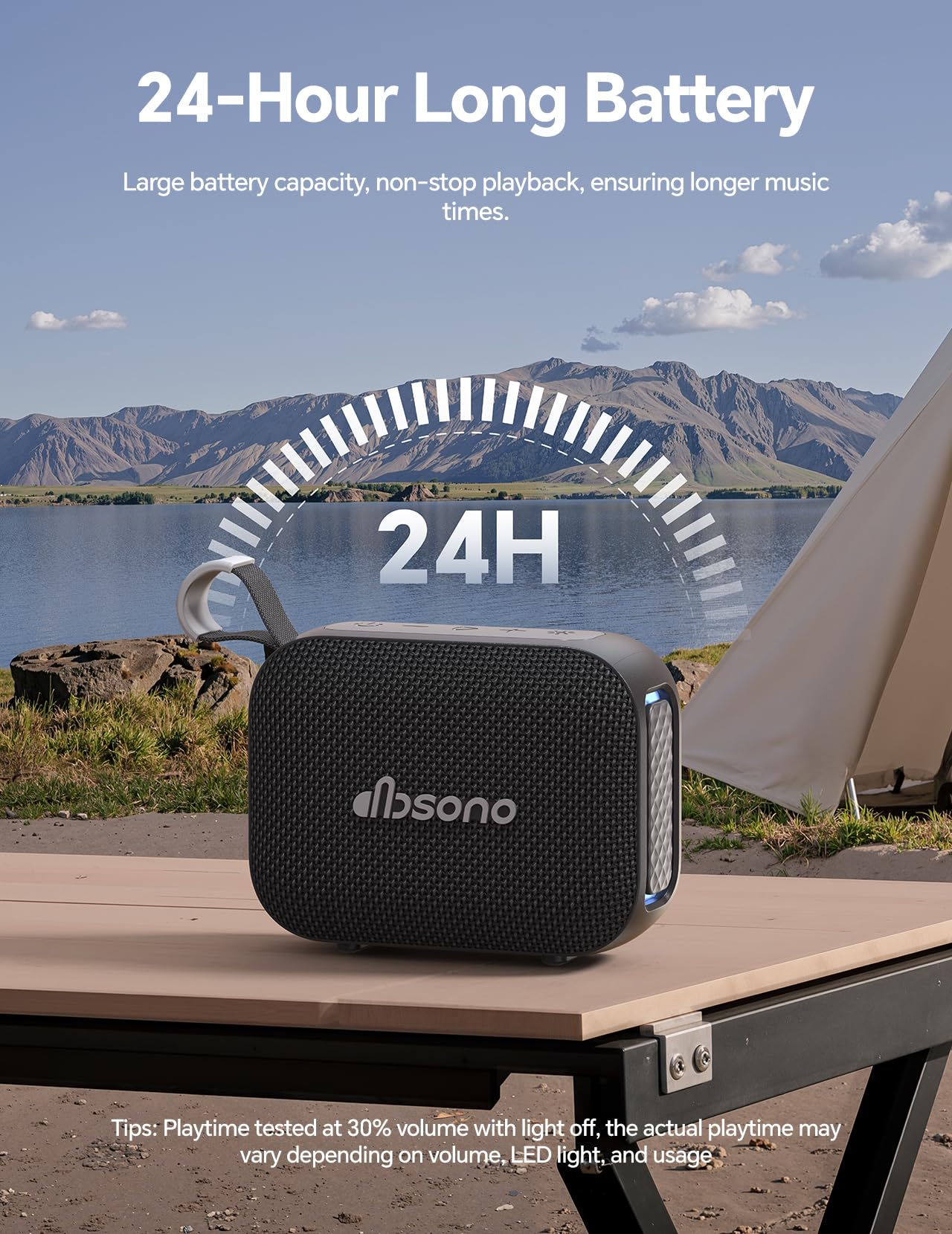 Portable Bluetooth Speaker Waterproof Gift: Birthday Christmas White Elephant Gifts Stocking Stuffers for Adults Teens Women Men, IPX5 HD Sound Up to 24H Playtime, Cool Tech for Boys Girls-Black