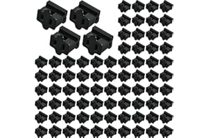 FRIENDA 80 Pieces SPT-1 Christmas Light Slip Plug Female Vampire Slip Plug Inline Zip Holiday Adapter for Lights Design (Black)