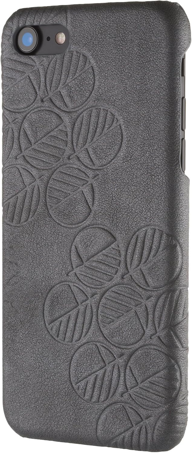 Drew Lennox Leather Case for iPhone SE 2022/2020 and iPhone 7/8- Premium Genuine British Leather- Slim Protective Back Phone Shell Cover for Apple iPhone SE 2nd 3rd Gen- Pearlised Silver Grey