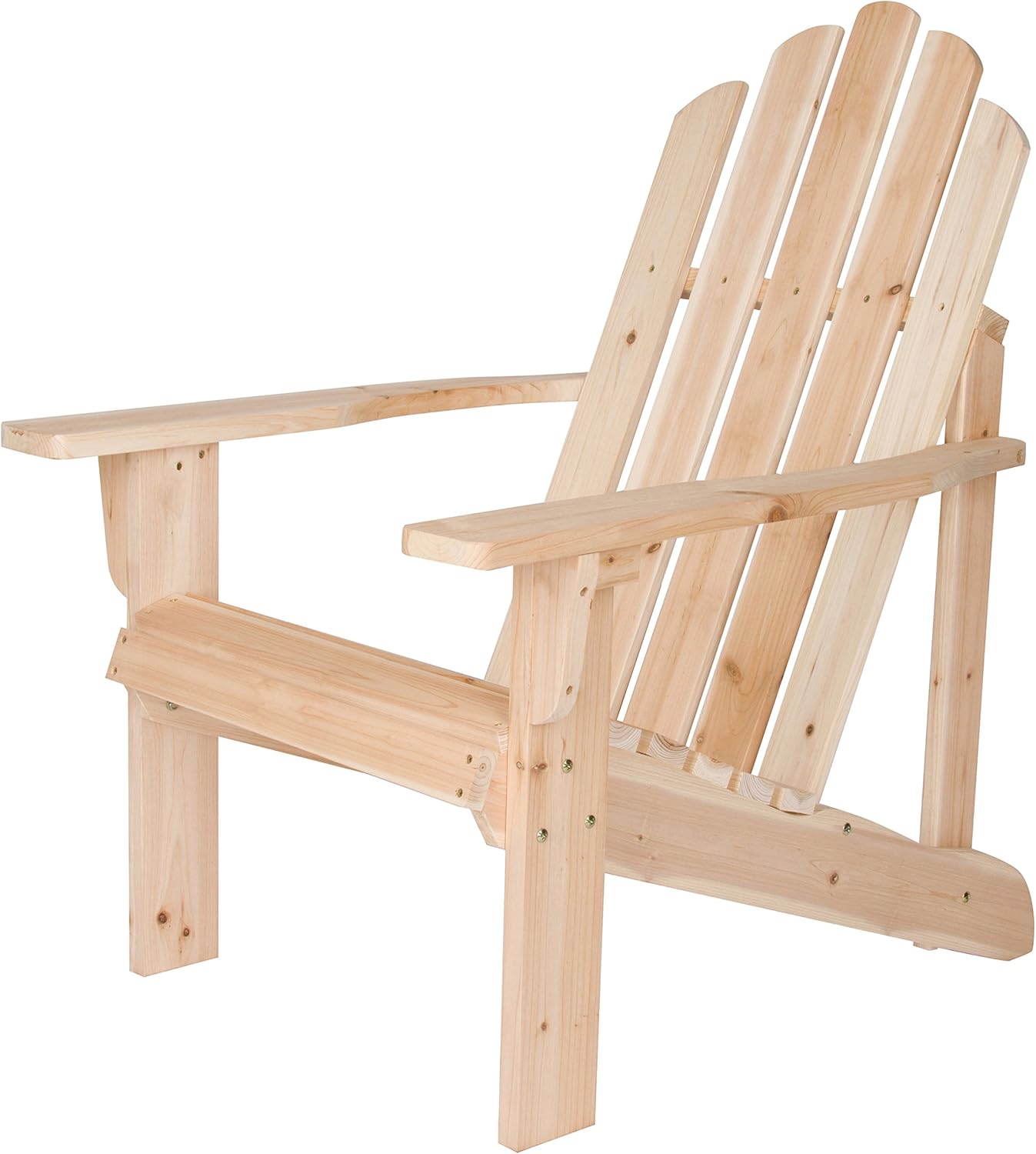 Shine Company Inc. 4618N Marina Adirondack Chair, Natural : Garden & Outdoor
