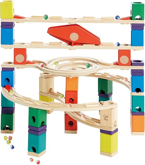 hape quadrilla wooden marble run