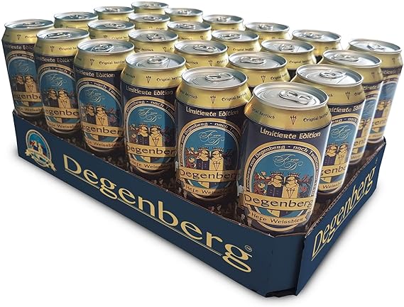 Degenberg Weißbier 24 x 0,5 Liter bayerische Palette Weizen Bier in Dosen