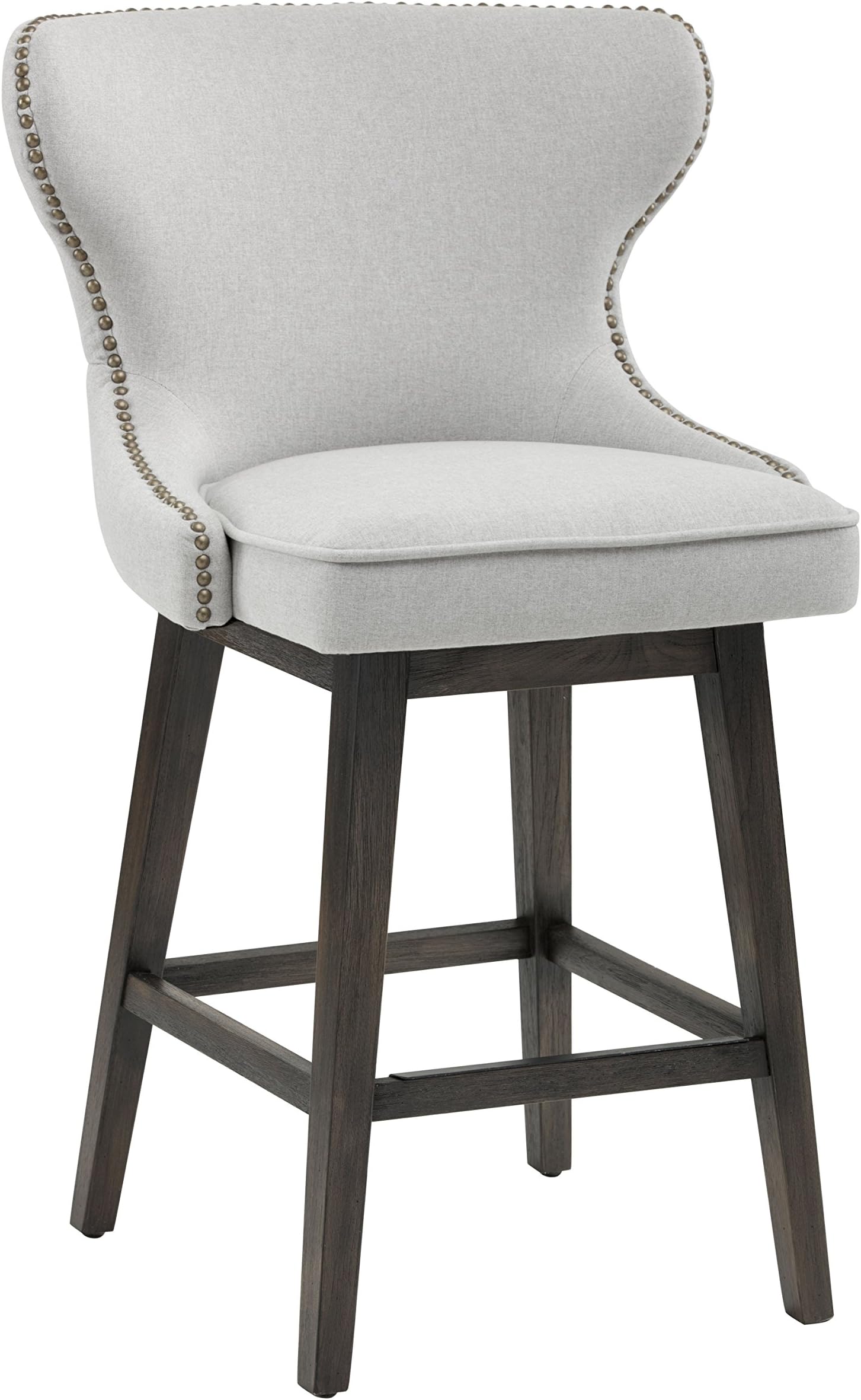 Sunpan Modern 5West Counter Stools, Light Grey Fabric