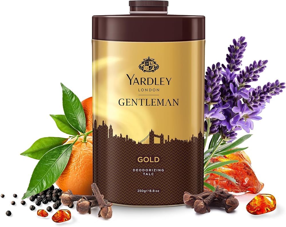 Yardley London Gold Talcum Powder 250 g Deodorizing Talc