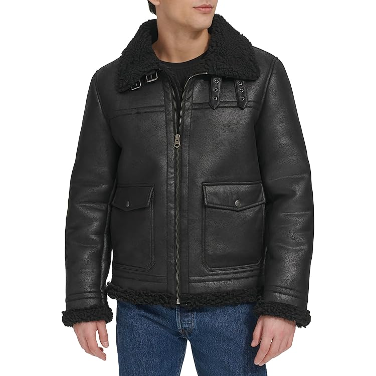 B3 Bomber Jacket - Mens Sheepskin Coat - Leather Jackets for Men