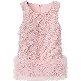 Tutu.kk Toddler Girls Dress Sleeveless A-Line Birthday Party Dresses with Layered Tulle Wedding Gown