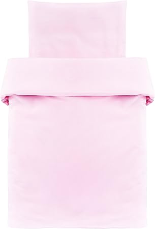 Parure De Lit Bebe 80x80 Cm 35x40 Cm Lot 2 Pieces Housse De Couette Enfant Et Taie D Oreiller En 100 Coton Pour Berceau Nacelle Couffin Rose Amazon Fr Bebes Puericulture