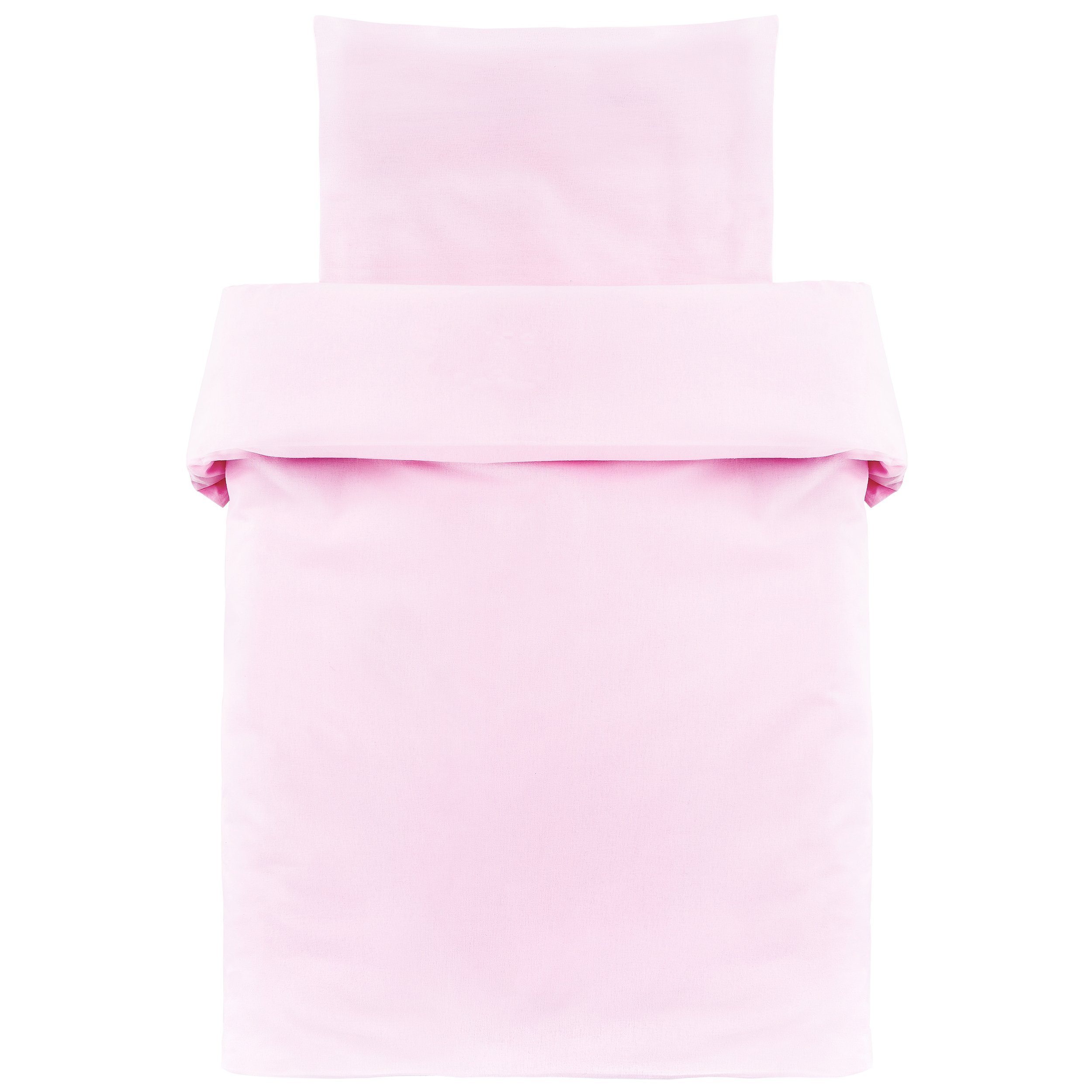 MAKIAN Baby Bedding Set - Duvet Cover 80x80 cm - Pillowcase 35x40 cm - 100% Cotton - Single Bed Duvet Set - Oeko-Tex Certified - Rosa