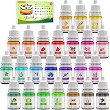 24 Color Food Coloring - Concentrated Liquid Cake Food Coloring Set for Baking, Decorating, Icing and Cooking - Rainbow Food 