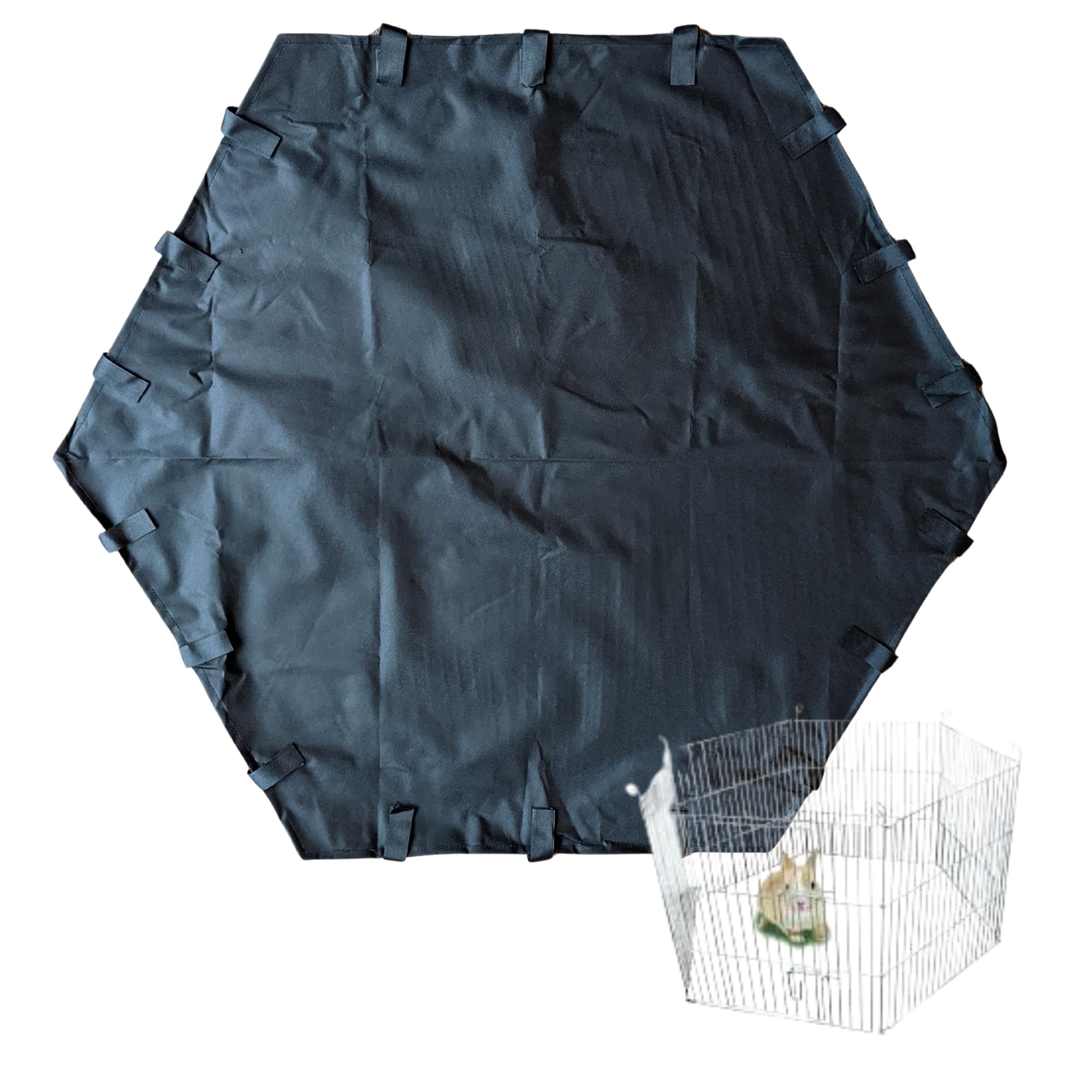 Speedwellstar 6‑Side Small Waterproof Base Liner Mat (Mat Only, Cage Not Included) – Fits 6‑Sided Pet Pens 51 cm Per Side – 600D Heavy Duty Floor Protector for Indoor Outdoor Use