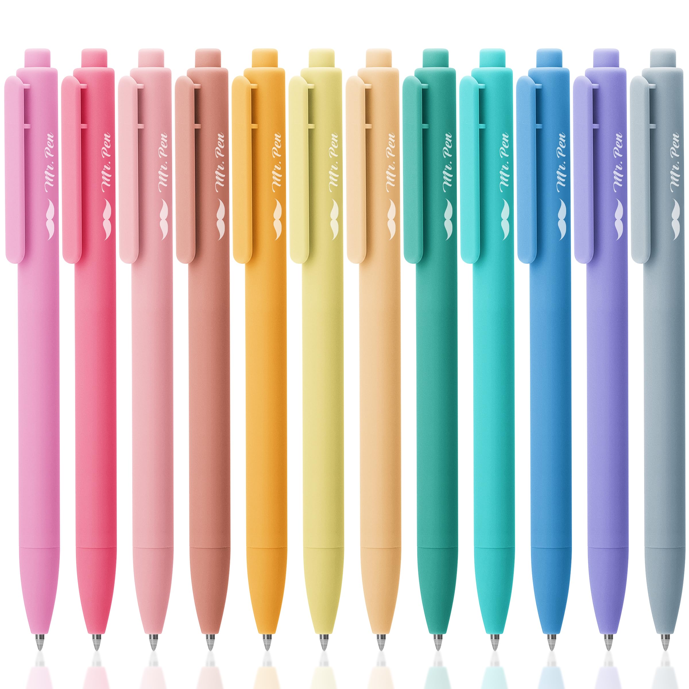 Photo 1 of Mr. Pen- Retractable Gel Pens, 12 Pack, Assorted Colors, Fast Dry, Gel Pens Fine Point 0.7mm, Back to School Supplies