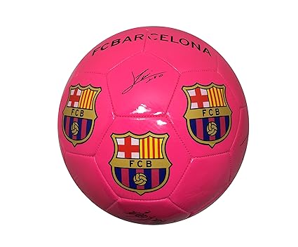 Balón Pelota de fútbol FCB Barcelona con Firmas Jugadores Rosa ...