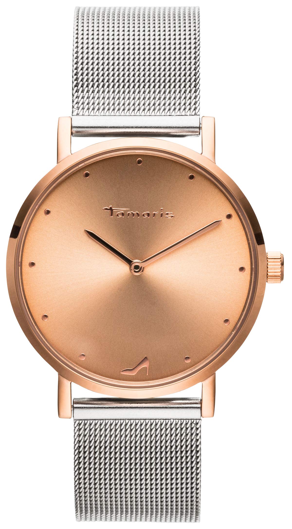 Tamaris, Anda, DAU 36mm, Rose Gold, ZB Pink, Milanese Ribbon Silver