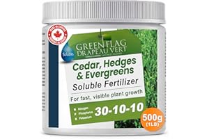 Green Flag Evergreen Tree Fertilizer 30-10-10 – 0,5 Kg (1.1lb) - Water-Soluble Formula for Cedars, Hedges & Conifers – Cedar 