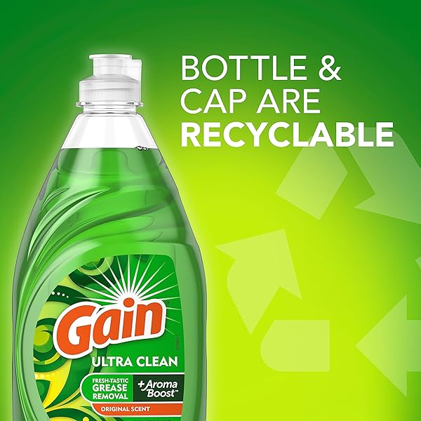GAIN ULTRA DISHWASHING LIQUID DISH SOAP, ORIGINAL SCENT, 38 FL OZ