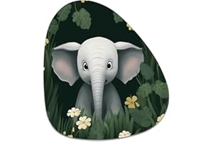 Rimilak Small Mouse Pad 6 x 7 Inch, Irregular Mini Mouse Pad with Non-Slip Rubber Base, Waterproof Compact Mouse Mat for Lapt