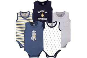 Hudson baby Unisex-Baby Unisex Baby Cotton Sleeveless Bodysuits