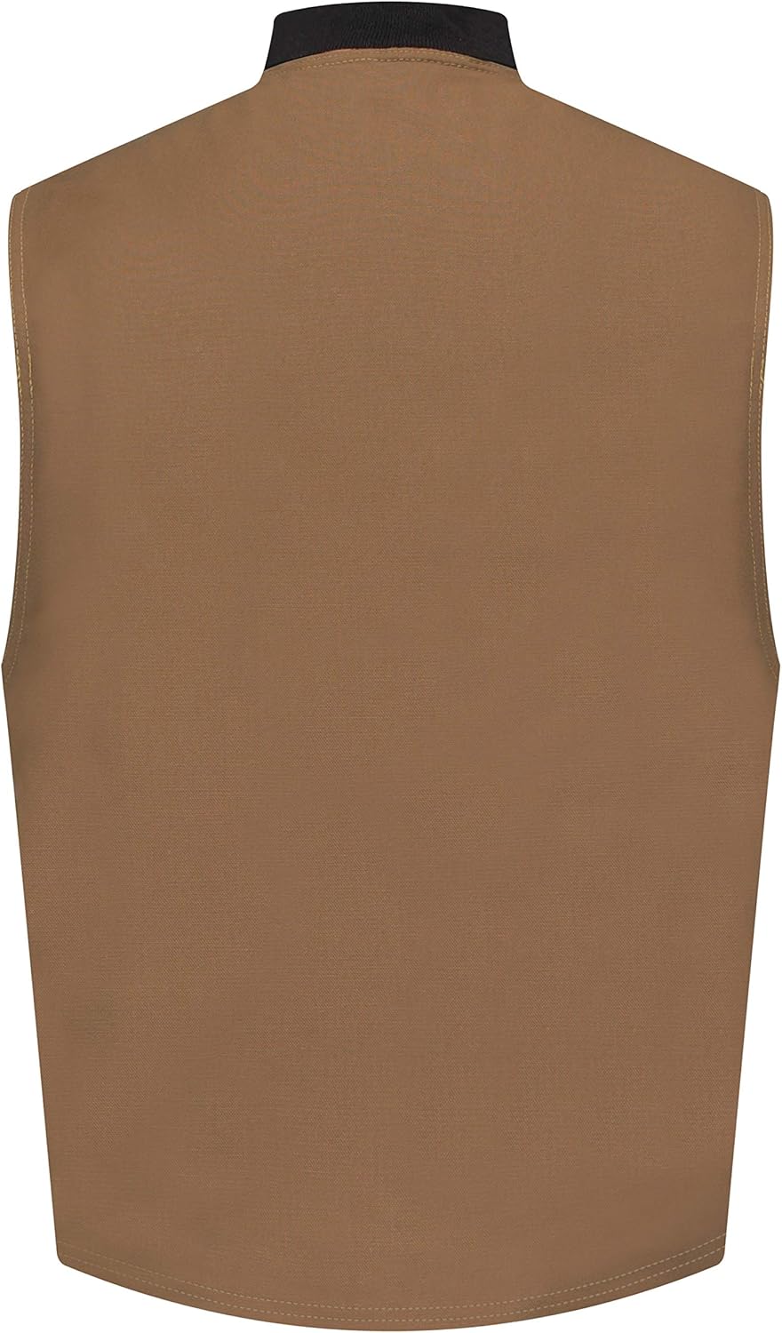 Bulwark Men's Flame Resistant 11 oz. Excel ComforTouch Duck Vest Liner with Rib-Knit Collar: Clothing