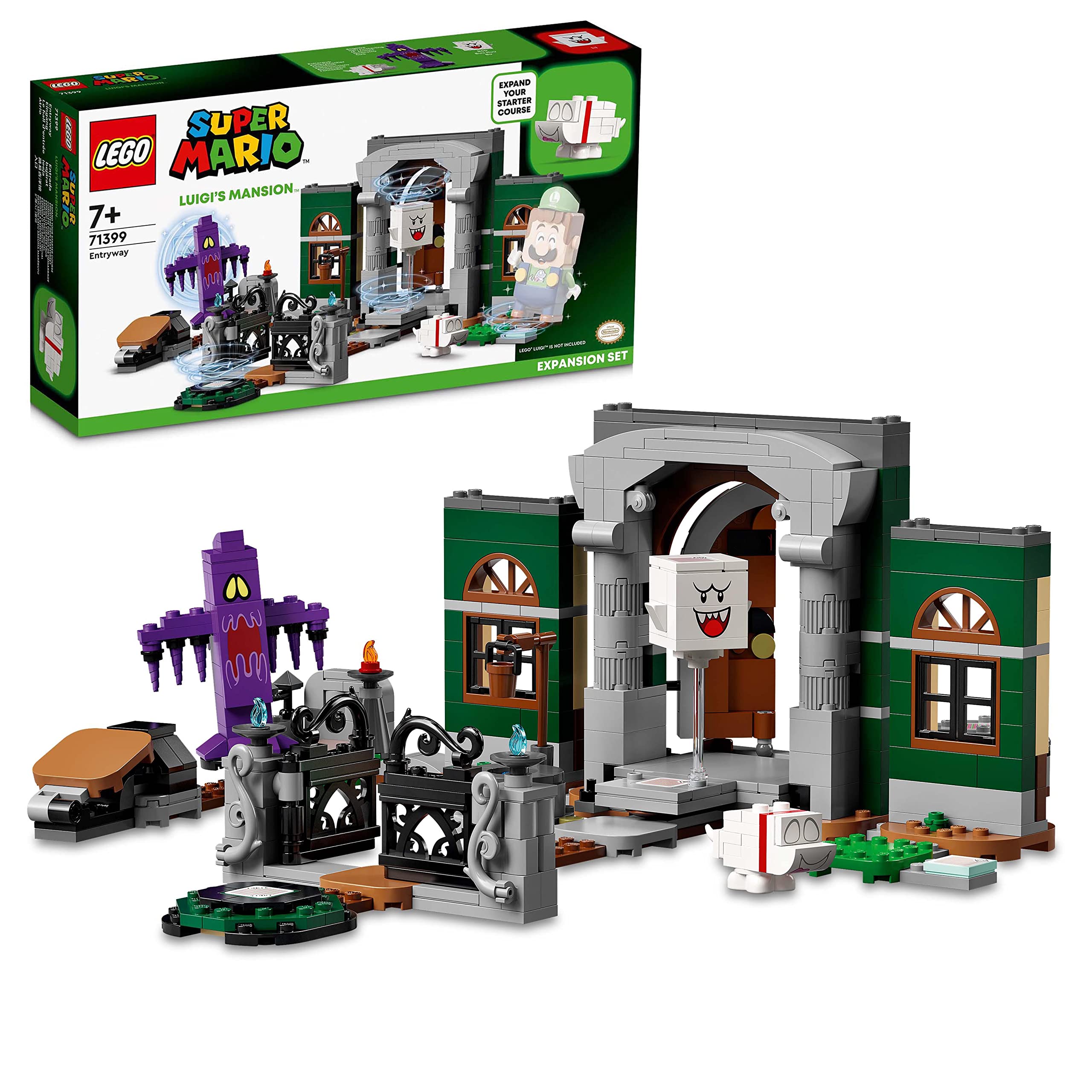 LEGO 71399 Super Mario Luigi’s Mansion Entryway Expansion Set, Buildable Game Toy with Polterpup, Bogmire and Boo Figures, Gift Idea for Boys & Girls