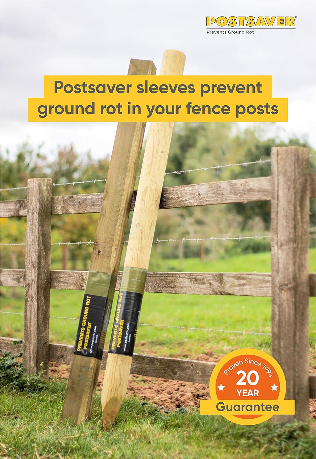 10 x Postsaver Sleeves fence posts 100mm 4" square 5" round 20 YEAR