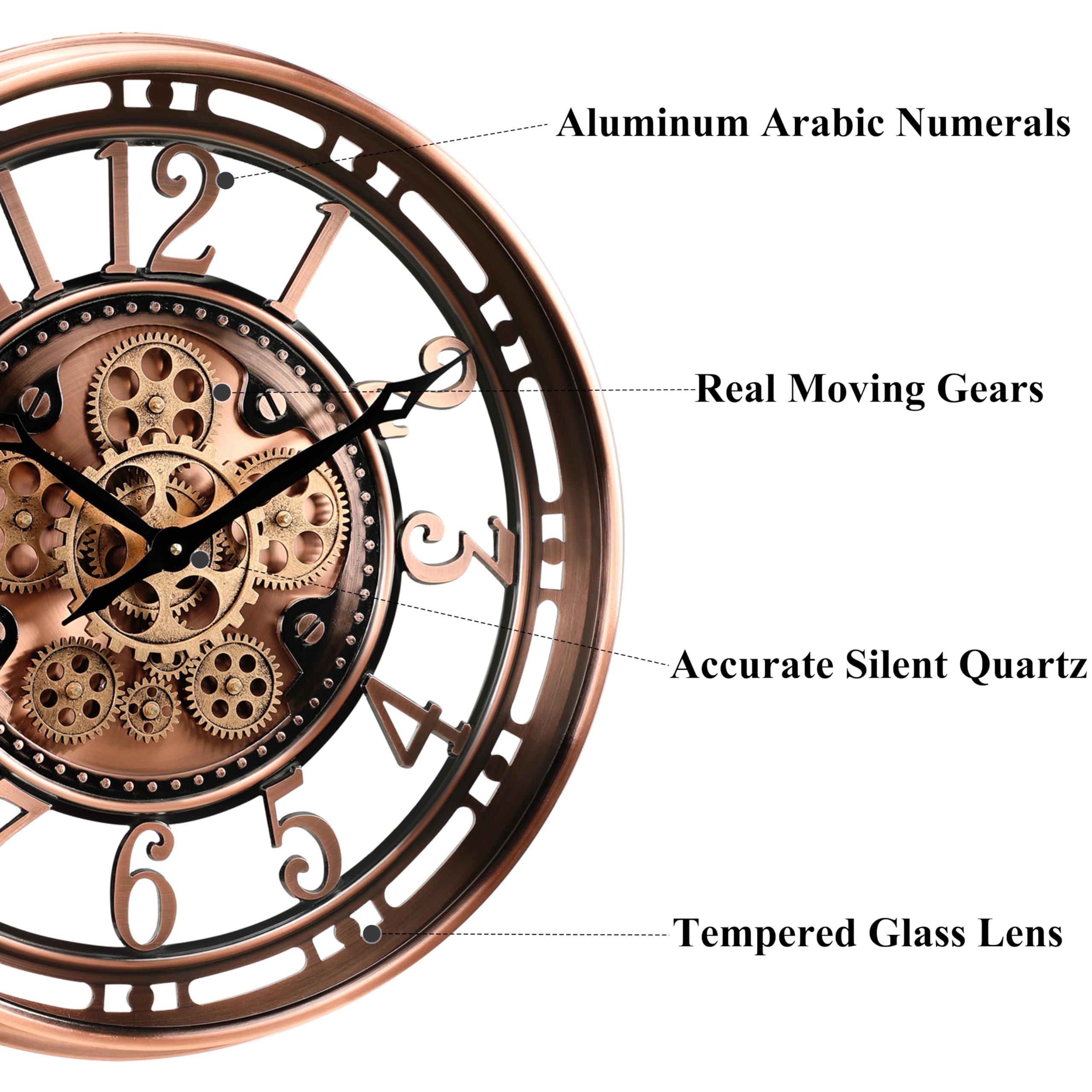 Mua CLXEAST 21 Inch Moving Gear Wall Clock for Modern Farmhouse Living ...