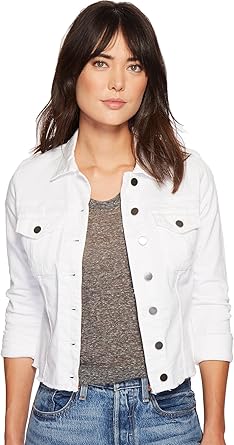 kut from the kloth white denim jacket