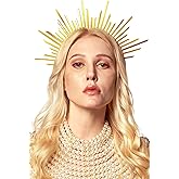 Zivyes Halo Crown Sunburst Spike Crown Headpiece Mary Headband Women's Halloween Costume