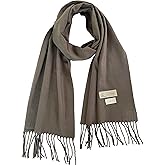 NY GOLDEN FASHION Unisex Winter Ultra Soft Cashmere Feel Scarf, Plain Solid Color Wrap, 72 x 12 inches