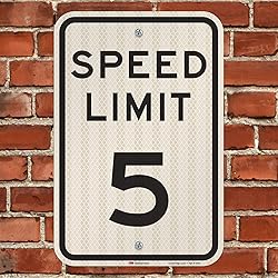 SmartSign "Speed Limit 5 MPH" Sign | 12" x 18" 3M