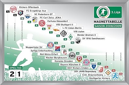 3 Bundesliga Magnettabelle Dfb 60 Cm X 40 Cm Amazon De Sport