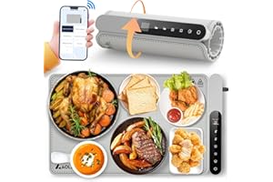 AOLADY Smart Foldable Electric Food Warming Mat: Kitchen Gifts Roll Up Silicone Heating Mat for Food - Portable Warming Tray Party Hosting Essentials Hot Plate Heating Trays for Parties Buffet Serving Food