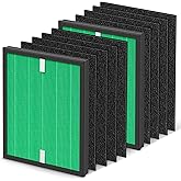 2 Sets 150 Filter Replacement for Coway Airmega 150(W) 150(K) Air Purifier, 2 X HEPA and 8 X Active Carbon Filter, AP-1019C-FP